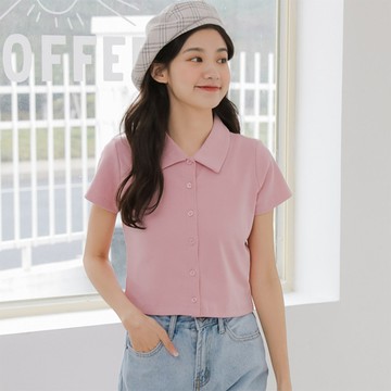 簡約百搭單排釦立領POLO衫(KDT-11030)