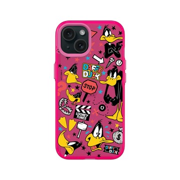 iPhone 15 Clear 粉漾桃 - 樂一通 Looney Tunes - 搗蛋系列-太菲鴨