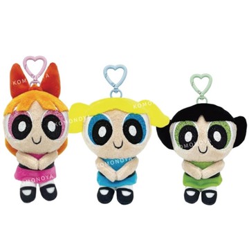 小禮堂 飛天小女警  絨毛玩偶吊飾 (愛心扣環款) 花花 泡泡