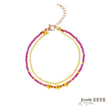 Jcode真愛密碼 星願夢想黃金/石英手鍊-雙鍊款