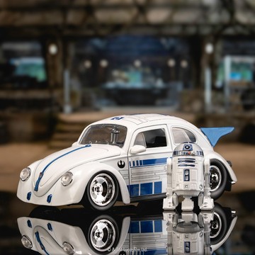 JADA 星際大戰 1:24合金車-R2-D2 1959 Volkswagen Beetle (含公仔) 車門可動 正版