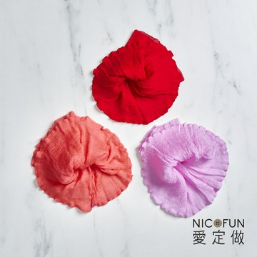 NicoFun 愛定做【花果系】17 亮粉柳葉絲 百搭圍脖 圍巾 100%桑蠶絲 真絲(silk圍脖 圍巾 領巾 髮帶)