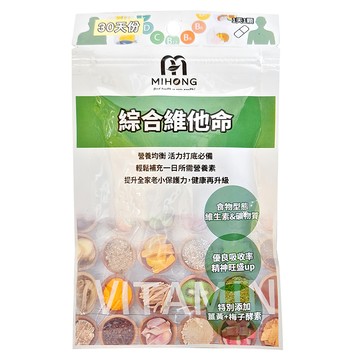 MIHONG 米鴻生醫 綜合維他命  30顆/袋  500mg  1包