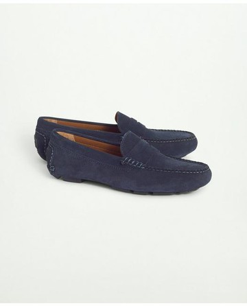 Brooks Brothers Men's Bellport Driving Moc Shoes | Navy | Size 8½ D