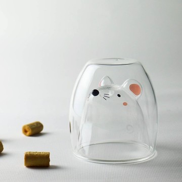 【好玻GOODGLAS】鼠鼠雙層玻璃杯240ml ☆母親節 + 520 活動｜我喜歡妳！☆