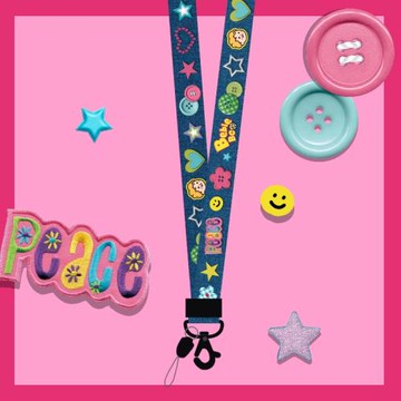 牛仔紐扣可愛手機掛脖掛繩胸牌鑰匙扣拆卸長短掛繩掛件飾可愛掛件