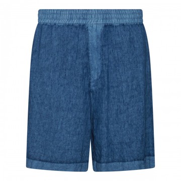 Burberry - Blue Linen Shorts L