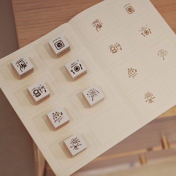 慢生活印章Vol.3 原創日程規劃清新手帳木質裝飾拼貼打卡