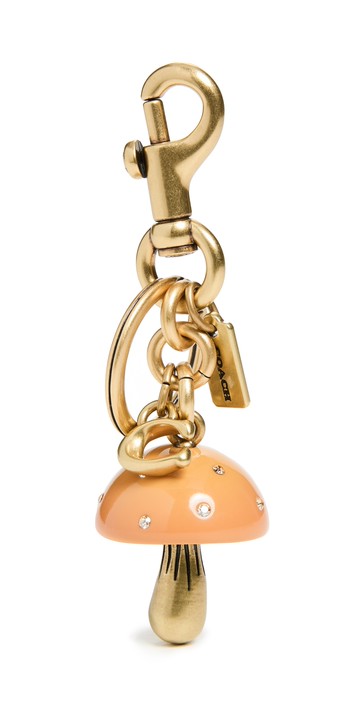 Coach Resin Mushroom Bag Charm Mustard One Size