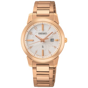 SEIKO精工 LUKIA 代言人廣告款光芒綻放太陽能女錶(V137-0DK0P/SUT418J1)-31mm