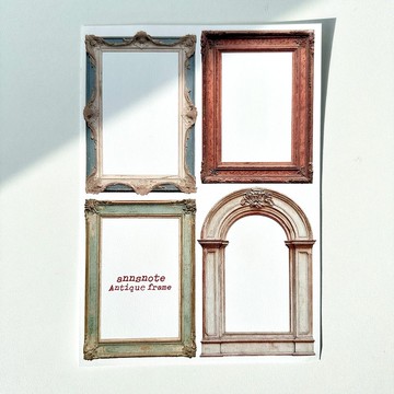 大尺寸復古框紙 120g 混搭 (anns note) 復古拼貼