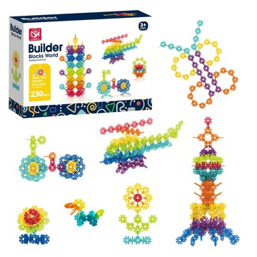 Playful Toys 繽紛雪花片230PCS 益智積木 積木玩具 拼插積木 拼搭玩具 早教玩具 兒童禮物