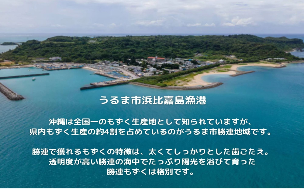 生産量日本一！うるま市勝連産天然もずく３種類　食べ比べセット　生もずく　天然　若芽　塩蔵　沖縄　手軽　贈り物　冷凍　天ぷら　沖縄そば　ミネラル　海　沖縄　うるま市　勝連