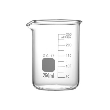 量杯燒杯 玻璃量杯 2入 250ml水杯 創意水杯 耐熱玻璃杯 飲料 玻璃刻度瓶 圓形玻璃瓶 透明量杯 馬可杯 B-GCL250