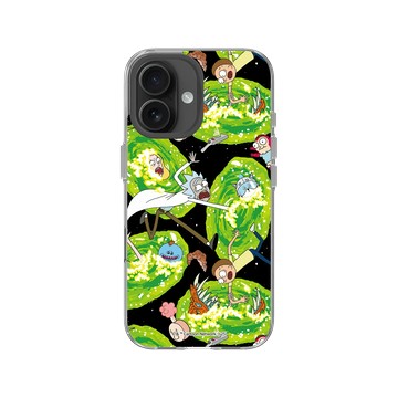 iPhone 16 Clear Case（相機按鈕） 透明 - 瑞克和莫蒂 Rick and Morty - 太空傳送門