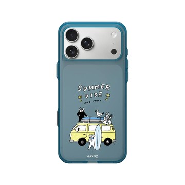 iPhone 17 Pro Max Clear (相機按鈕) 夜幕藍 - 小犬工作室 The little K9s - summer vibes