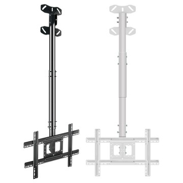 公司貨 免運 快速出貨 支架  液晶電視吊架可伸縮旋轉天花板吊頂架子通用32-70寸有白色