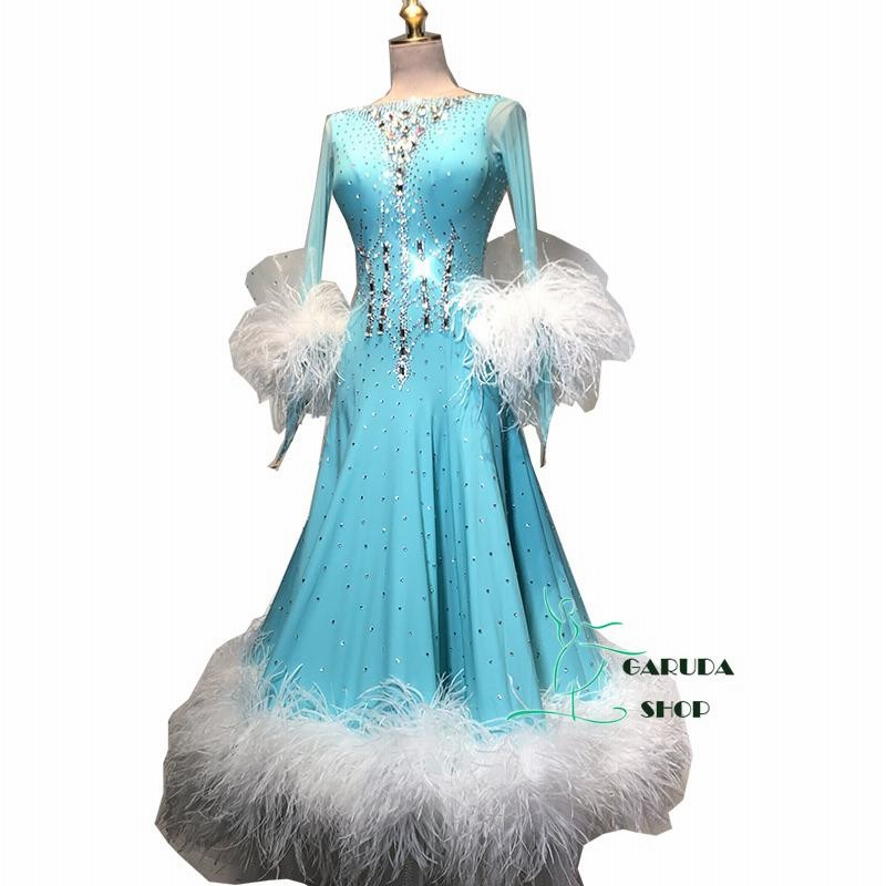 超高品質で人気の 新品レディース社交ダンスドレス 競技ドレス 発表会用演出服パーティードレスワンピース セミオーダー可