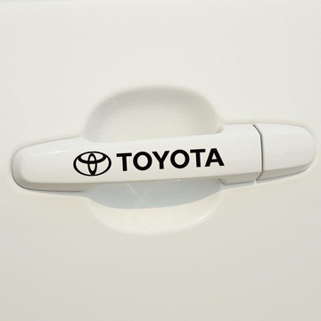 upton豐田汽車門拉手裝飾貼紙TOYOTA卡羅拉威馳皇冠個性門把手標誌貼花