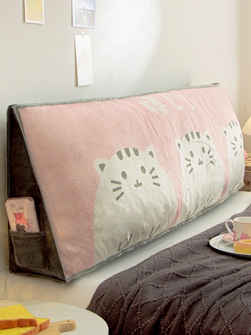 兒童臥室防撞床頭大靠背墊宿舍改造床邊靠枕飄窗可愛ins風可拆洗