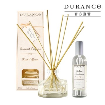 DURANCE 朵昂思 新氣象空氣煥新組(棉花田擴香100ml+清新亞麻香氛噴霧100ml)-專櫃公司貨