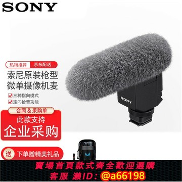 【台灣公司 可開發票】Sony/索尼 ECM-B1M 麥克風槍型 專業錄音單反相機采訪收音話筒