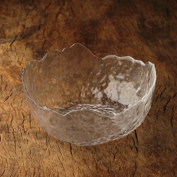 日式錘紋耐熱玻璃大號水洗水盂 功夫茶洗果盤茶渣桶功夫茶具配件1入