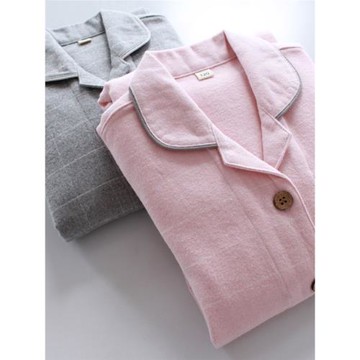 外貿秋冬雙股絨布家庭親子裝睡衣純棉磨毛棉布翻領格子家居服