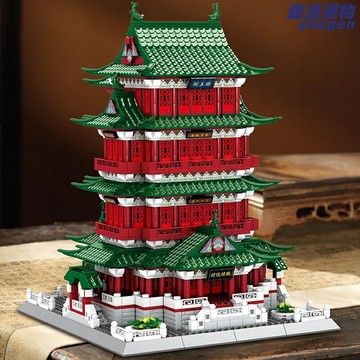 【高難度古風】滕王閣積木 建築積木 拼裝玩具 益智玩具 成人積木 收藏模型 榫卯結構 大型場景 國潮文創 生日禮物