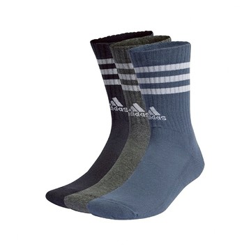 [ACS] adidas 3S C SPW CRE 黑 灰 藍 條紋 短襪 中筒 襪子 愛迪達 3雙入 IP2639