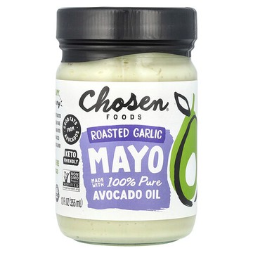 Chosen Foods, 烤大蒜蛋黃醬，12 液量盎司（355 毫升）