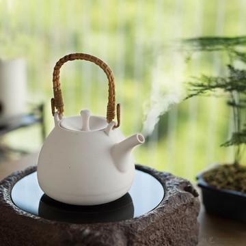 日式側把白泥煮茶壺手工粗陶養生燒水壺急須壺砂銚炭爐煮茶器大號