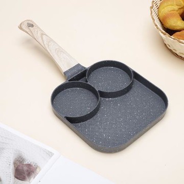 三合一牛排煎鍋平底不粘鍋家用雞蛋漢堡鍋早餐鍋煎蛋鍋烤盤