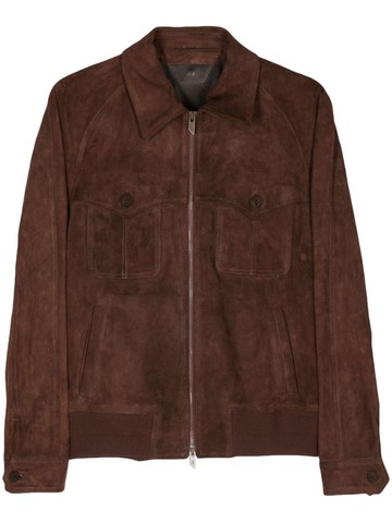 Salvatore Santoro - zip-up suede jacket - men - Calf Leather - 48 - Brown