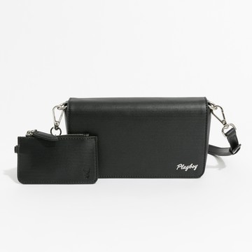 PLAYBOY-側背包 Simplicity系列-黑色(551-0801-09-7)
