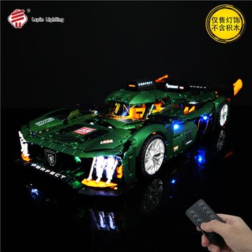 積木燈飾古勵勒芒賽車積木燈飾配件兼容樂高跑車積木DIY燈光跨 境