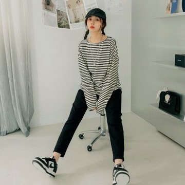 OB嚴選中大尺碼-高含棉保暖內磨毛抽繩哈倫褲《BA5317》