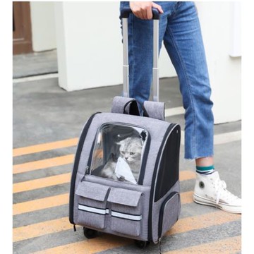WIN-10036 寵物外出包 拉桿包 貓咪後背包 貓咪外出包 毛小孩外出 可折疊收納 (拉桿/後背/手提)