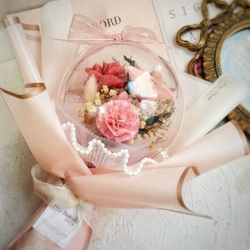 祝福媽咪長命百歲 康乃馨波波球花束 母親節 教師節 女王節 求婚