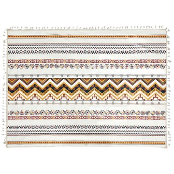 Homely Zakka 波西米亞棉麻流蘇桌巾  140 x 180cm  陽光燦爛  1件