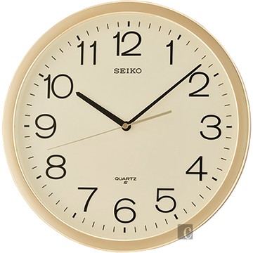 SEIKO SEIKO 精工 香檳金大數字掛鐘-36.1cm QXA020A