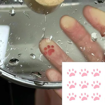 💎平臺優推💎手指可愛粉色動物爪印紋身貼 小貓小狗爪子ins風粉嫩防水貼紙女潮