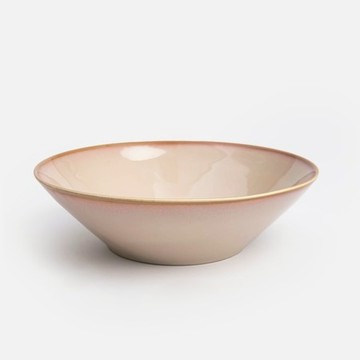 艾禮思輕量強化瓷碗21cm 亮彩粉棕