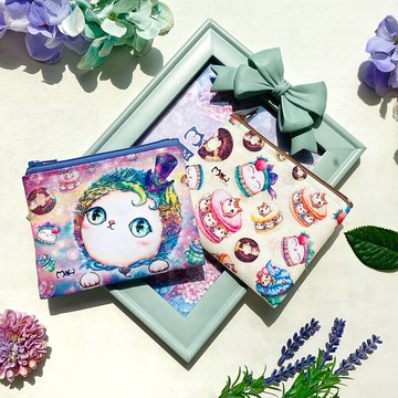 零錢包 | 帆布 | 水洗不退色 - 甜點貓系列 2 款 任選