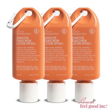 【we are feel good 好感覺】敏感肌專用耐水防曬乳SPF50+ 75ml/瓶 X3瓶