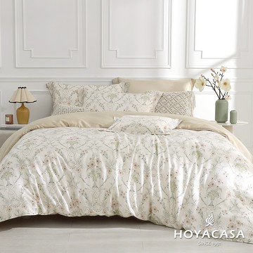 HOYACASA 60支銀纖維抗菌天絲兩用被床包組｜花語織夢｜(雙人/加大/特大)