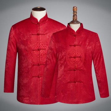 老年人奶奶過壽加厚棉衣婚禮唐裝