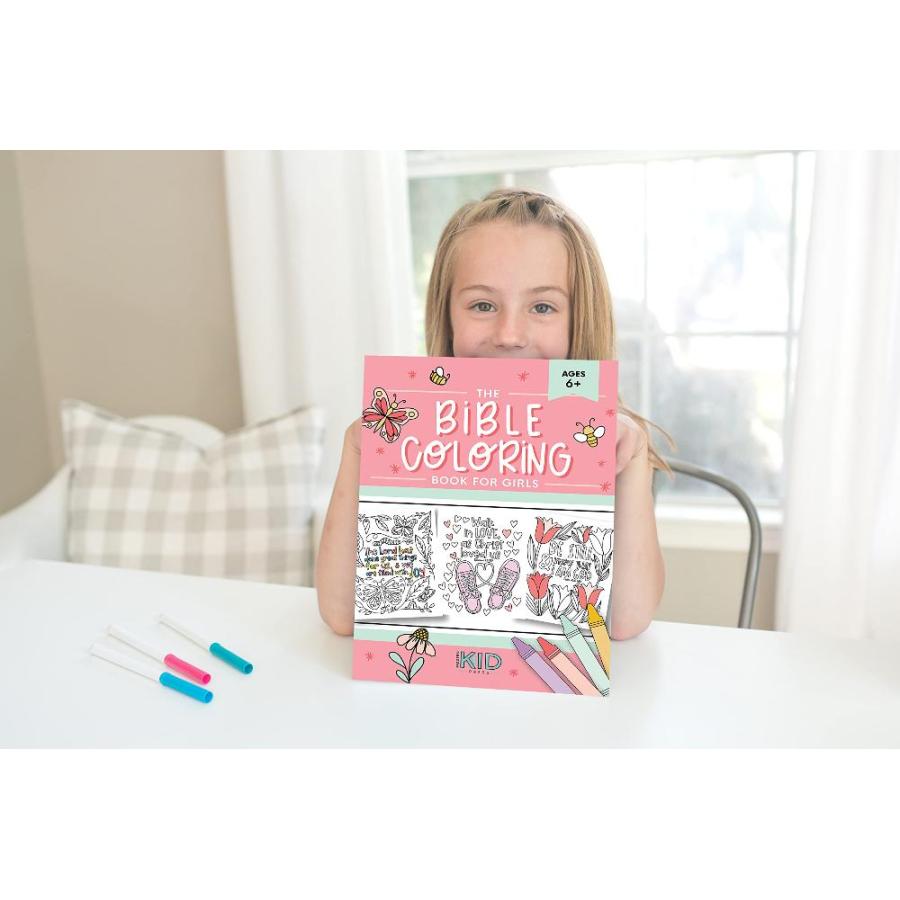 The Bible Coloring Book for Girls: Color 40 Cute Designs of Inspirational V