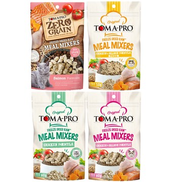 TOMA-PRO 【4入組】@鮮肉佐餐凍乾(化毛輔助) 貓用 50G~60G