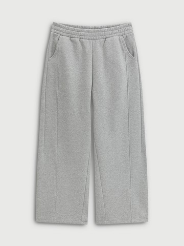 男裝 Logo刺繡刷毛抽繩鬆緊運動褲-淺灰色